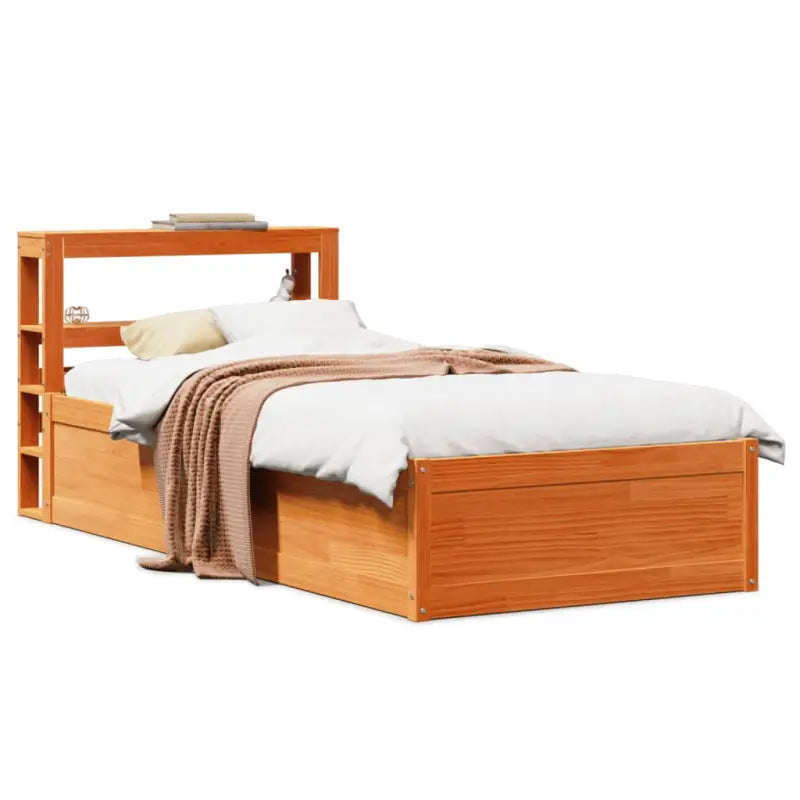 Stevige bedframe van massief grenenhout voor een goede nachtrust - Wasbruin / 90 x 190 cm - Bedden & bedframes