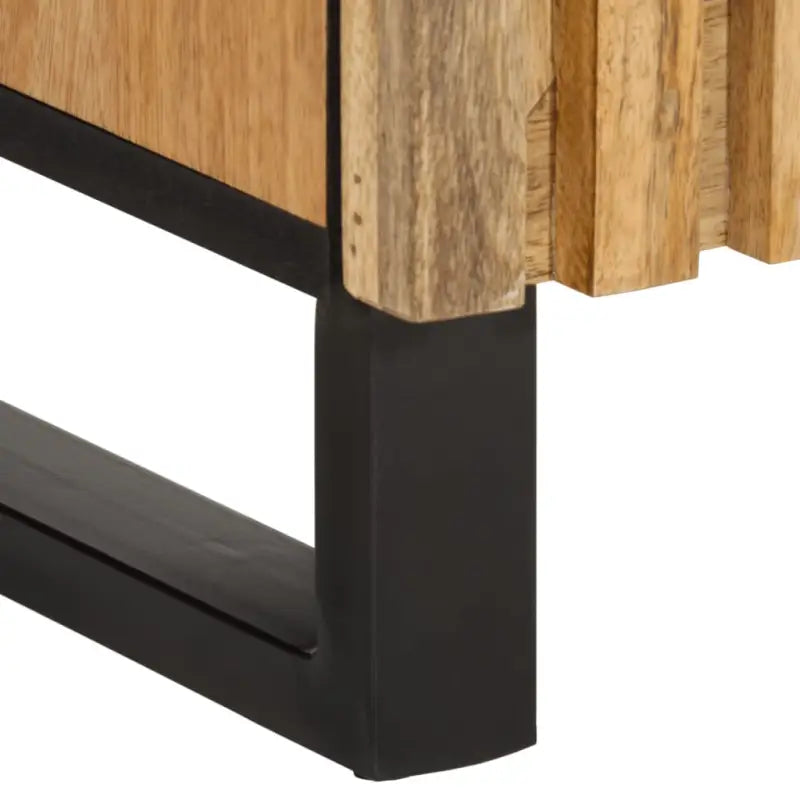 Stevige industriële opbergkast met massief ruw mangohout - Opbergkasten & lockerkasten