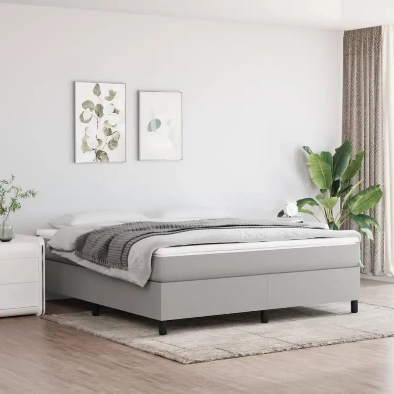 Stijlvol bedframe met multiplex lattenbodem voor optimale slaapkwaliteit - Lichtgrijs / 180 x 200 cm / 35 cm - Bedden &