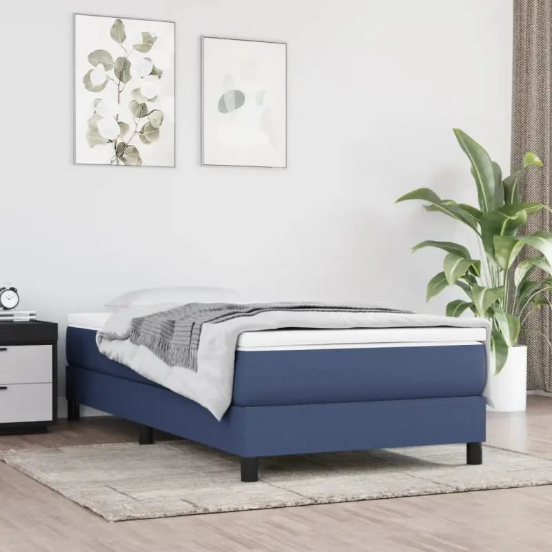 Stijlvol bedframe met multiplex lattenbodem voor optimale slaapkwaliteit - Blauw / 90 x 200 cm / 25 cm - Bedden &