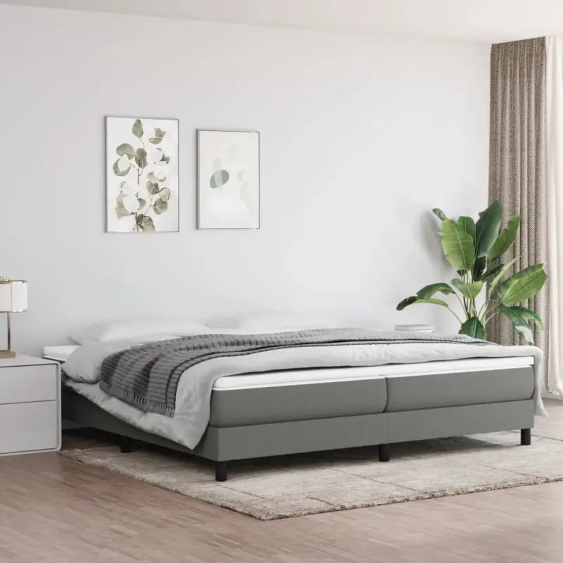 Stijlvol bedframe met multiplex lattenbodem voor optimale slaapkwaliteit - Donkergrijs / 200 x 200 cm / 25 cm - Bedden