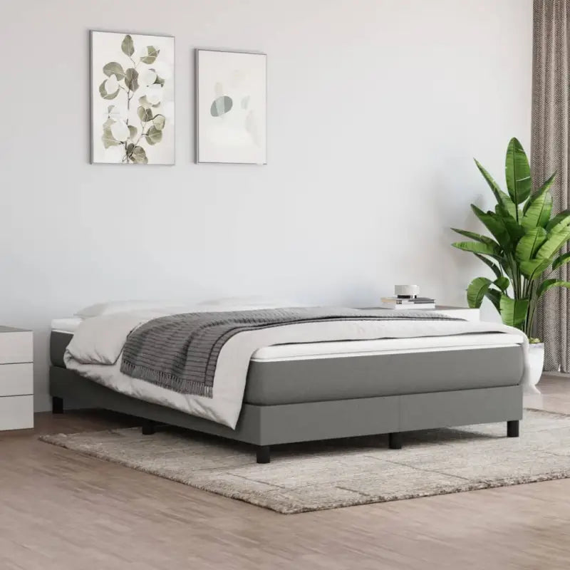 Stijlvol bedframe met multiplex lattenbodem voor optimale slaapkwaliteit - Donkergrijs / 140 x 200 cm / 25 cm - Bedden