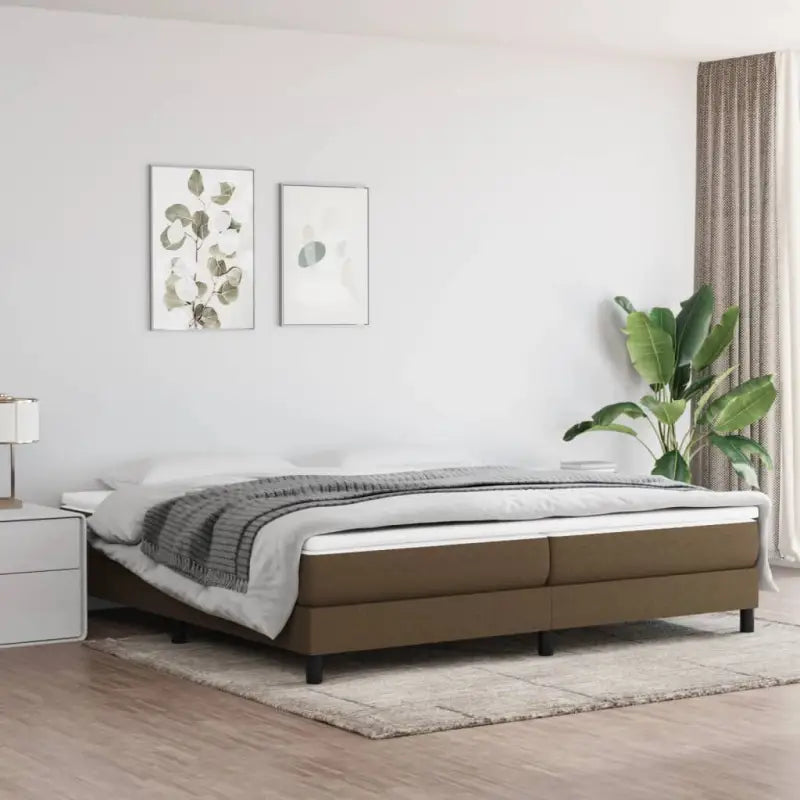 Stijlvol bedframe met multiplex lattenbodem voor optimale slaapkwaliteit - Donkerbruin / 200 x 200 cm / 25 cm - Bedden