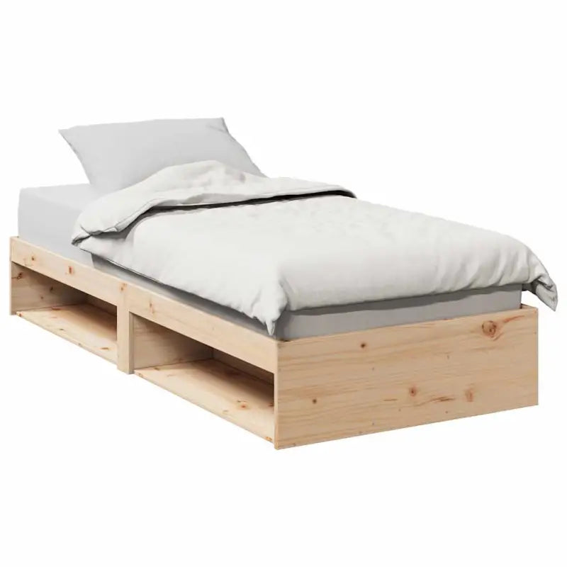 Stijlvol Daybed van massief grenenhout met opbergruimte perfect als boxspring nodig - Naturel / 90 x 200 cm - Bedden &