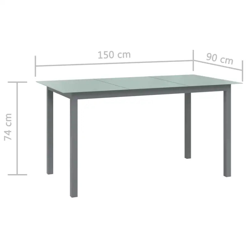 Stijlvolle aluminium tuintafel voor tuin balkon of terras - Tuintafels