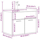 Stijlvolle badkamerkast met ingebouwde wasbak en opbergruimte - Badkamermeubelsets