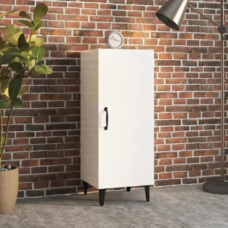 Stijlvolle dressoir met bewerkt hout voor praktische opslag - Hoogglans wit / 1 - Dressoirs & buffetkasten