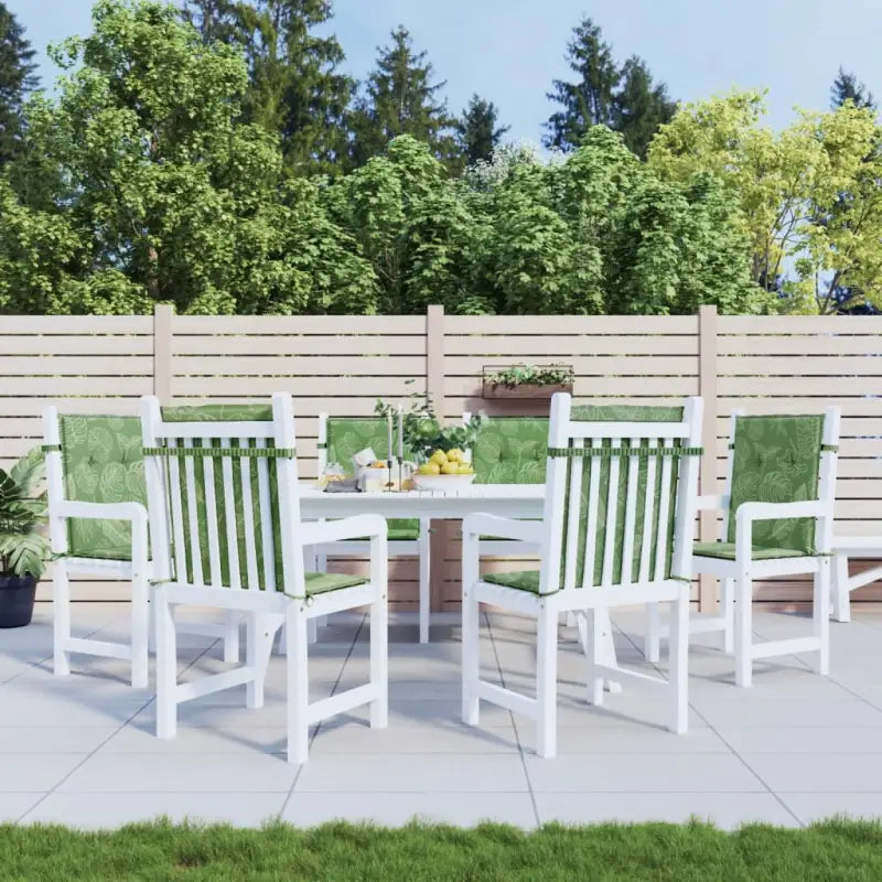 Stoelkussens in oxford stof voor een frisse uitstraling en oorspronkelijke vorm - Bladontwerp / 100 x 50 x 4 cm / 6