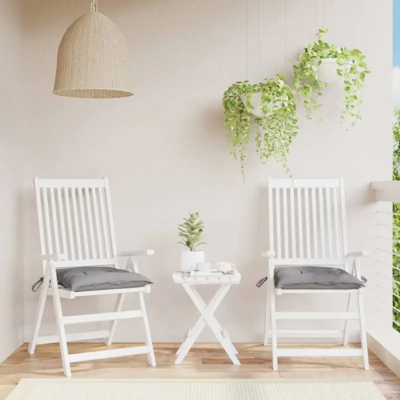 Stoelkussens in oxford stof voor een frisse uitstraling en behoud van oorspronkelijke vorm - Grijs / 50 x 50 x 7 cm / 2