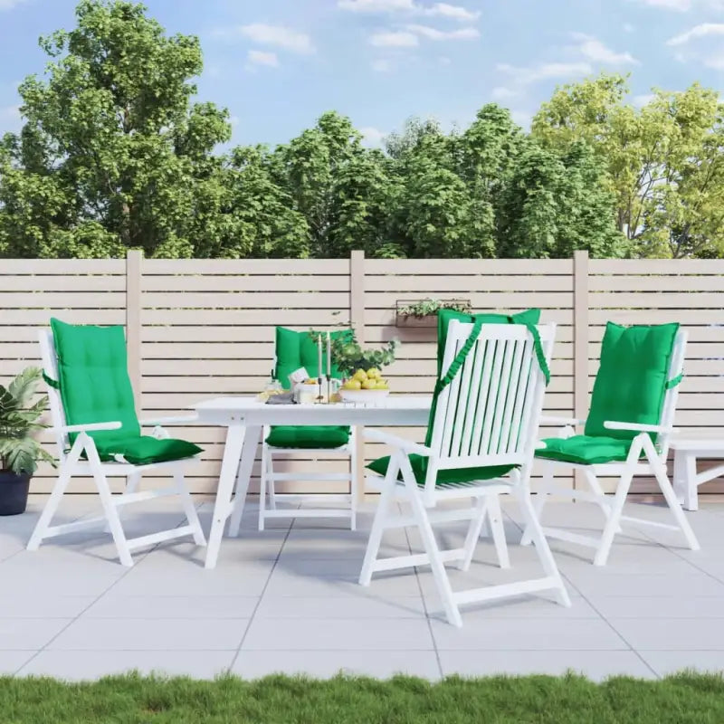 Stoelkussens met hoge rug van oxford stof voor een frisse uitstraling - Groen / 4 / with 2 elastic straps - Stoelkussens