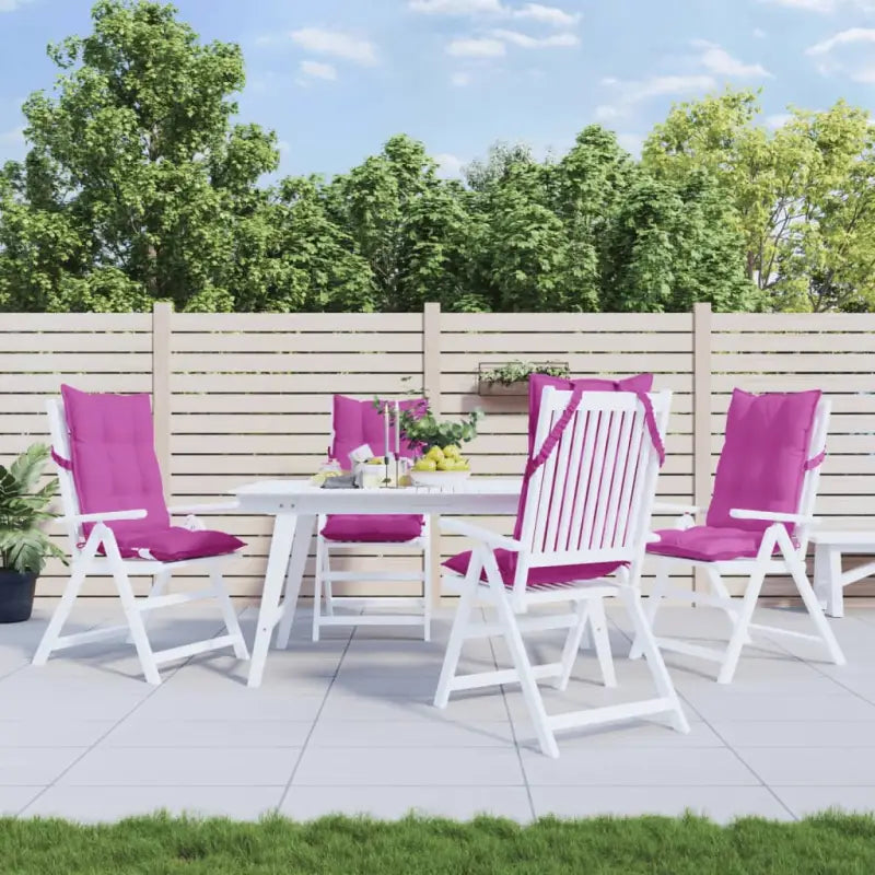 Stoelkussens met hoge rug van oxford stof voor een frisse uitstraling - Roze / 4 / with 2 elastic straps - Stoelkussens