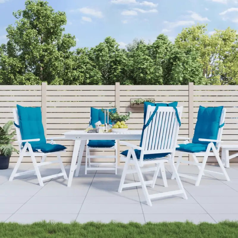 Stoelkussens met hoge rug van oxford stof voor een frisse uitstraling - lichtblauw / 4 / with 2 elastic straps