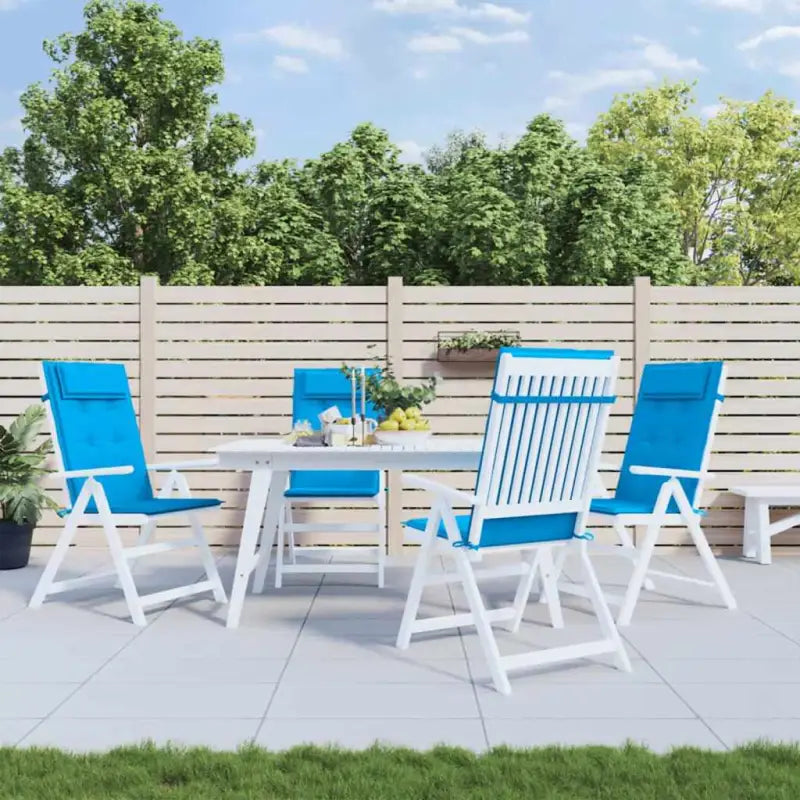 Stoelkussens met hoge rug van oxford stof voor frisse uitstraling - lichtblauw / 4 - Stoelkussens