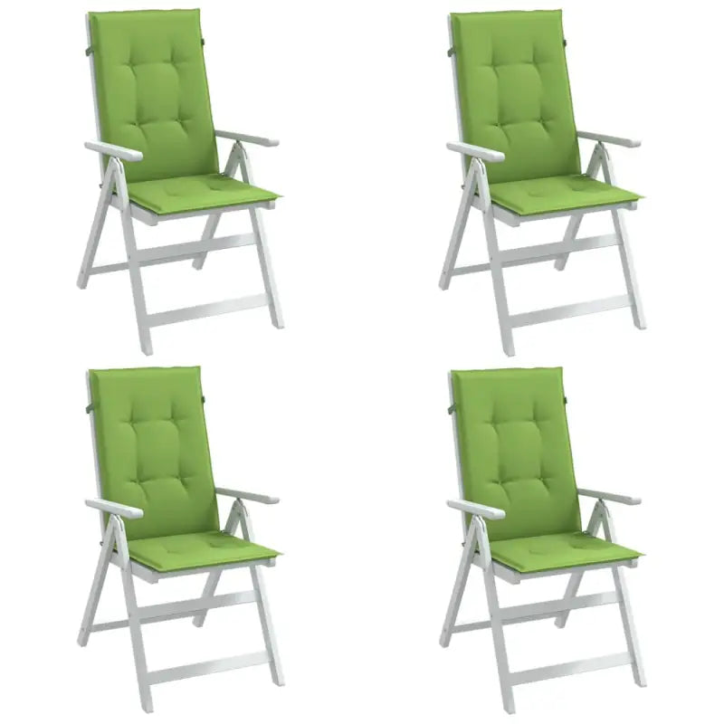 Stoelkussens met hoge rug voor een frisse uitstraling en oorspronkelijke vorm - groen mix / 120 x 50 x 4 cm / 4