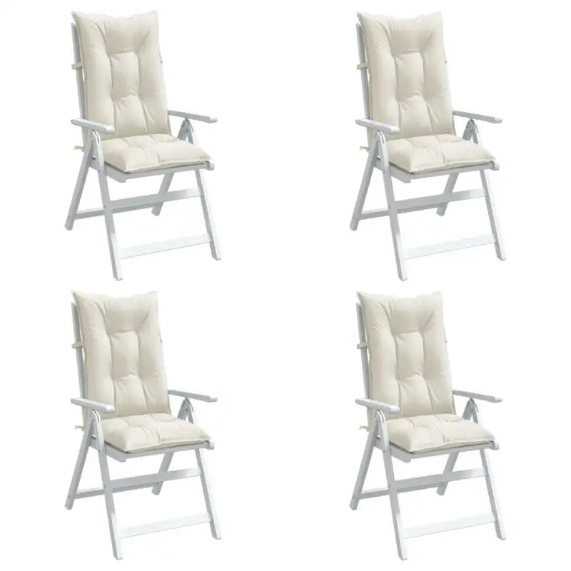 Stoelkussens met hoge rug voor een frisse uitstraling en oorspronkelijke vorm - crème mix / 120 x 50 x 7 cm / 4