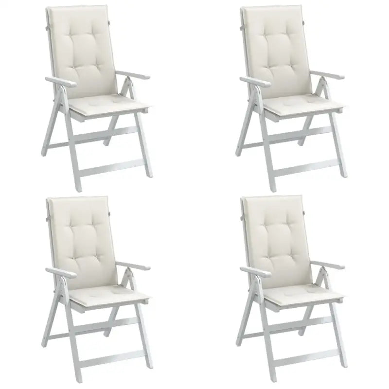 Stoelkussens met hoge rug voor een frisse uitstraling en oorspronkelijke vorm - crème mix / 120 x 50 x 4 cm / 4