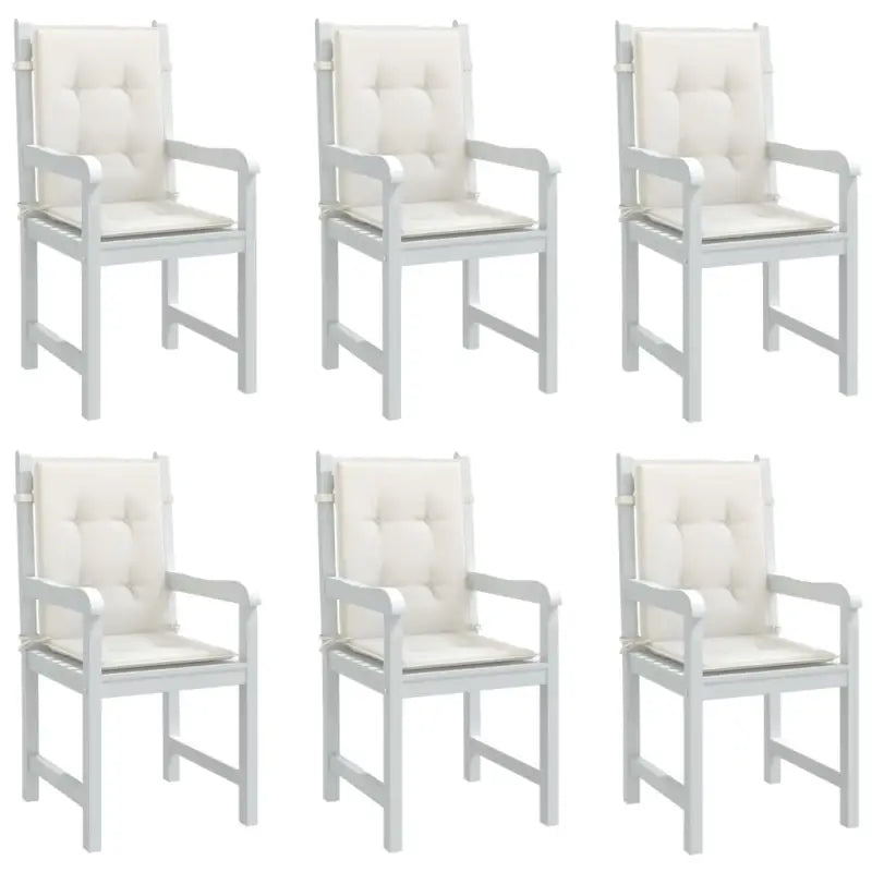 Stoelkussens met lage rug voor een frisse uitstraling en oorspronkelijke vorm - crème mix / 100 x 50 x 4 cm / 6