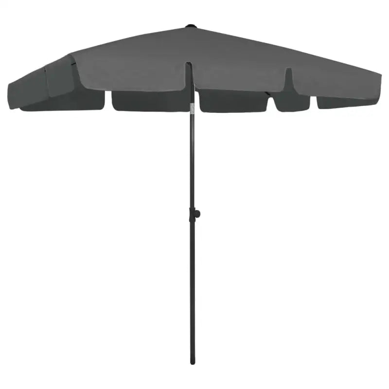 Strandparasol met UV-bescherming en stevig supportdoek - Antraciet / 200 x 125 cm / 1 - Parasols en zonneschermen