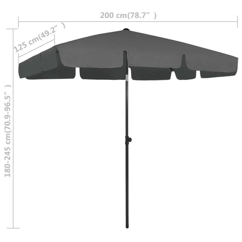 Strandparasol met UV-bescherming en stevig supportdoek - Parasols en zonneschermen
