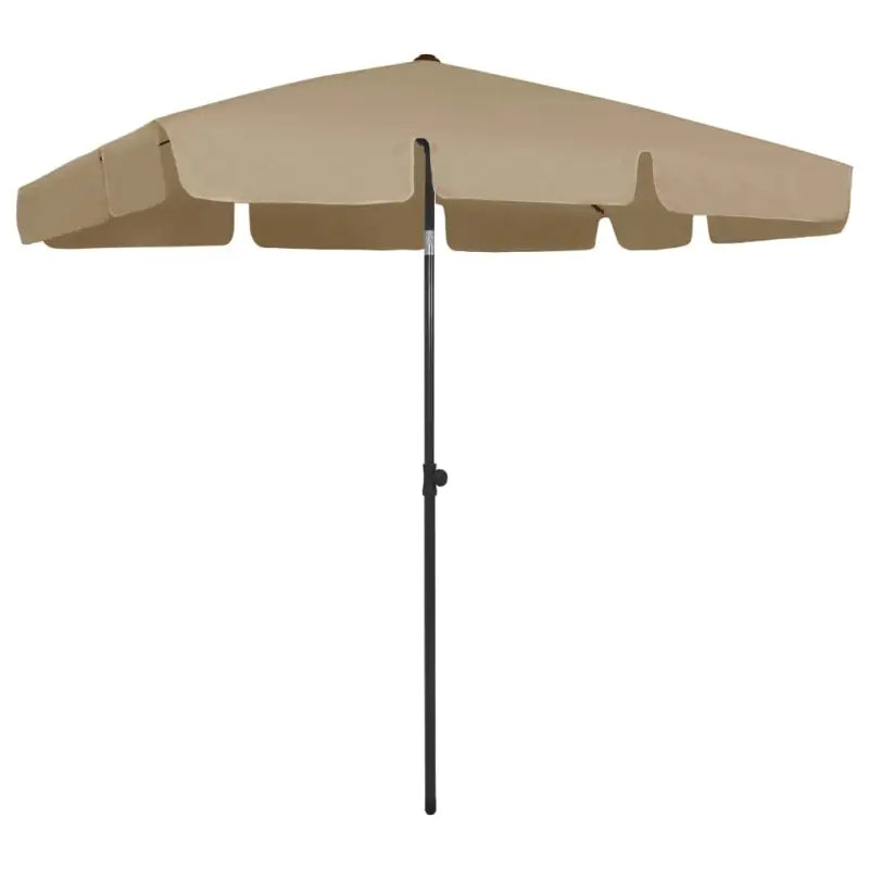 Strandparasol met UV-bescherming en stevig supportdoek - Taupe / 200 x 125 cm / 1 - Parasols en zonneschermen