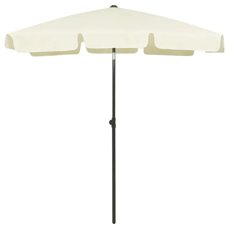 Strandparasol met UV-bescherming en stevig supportdoek - zandgeel / 180 x 120 cm / 1 - Parasols en zonneschermen