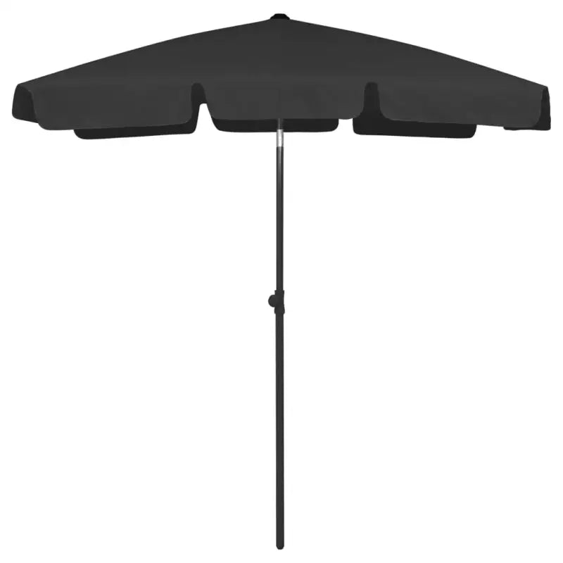 Strandparasol met UV-bescherming en stevig supportdoek - Zwart / 180 x 120 cm / 1 - Parasols en zonneschermen