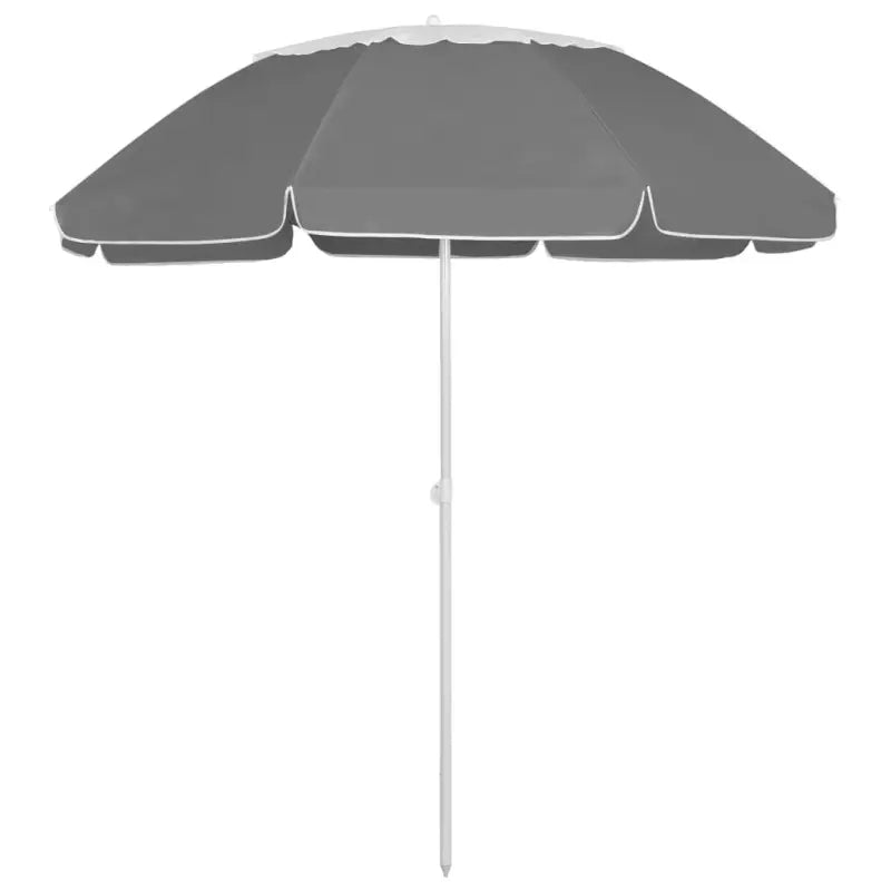 Strandparasol met UV-bescherming en stevige baleinen - Antraciet en wit / 300 cm / 1 - Parasols en zonneschermen