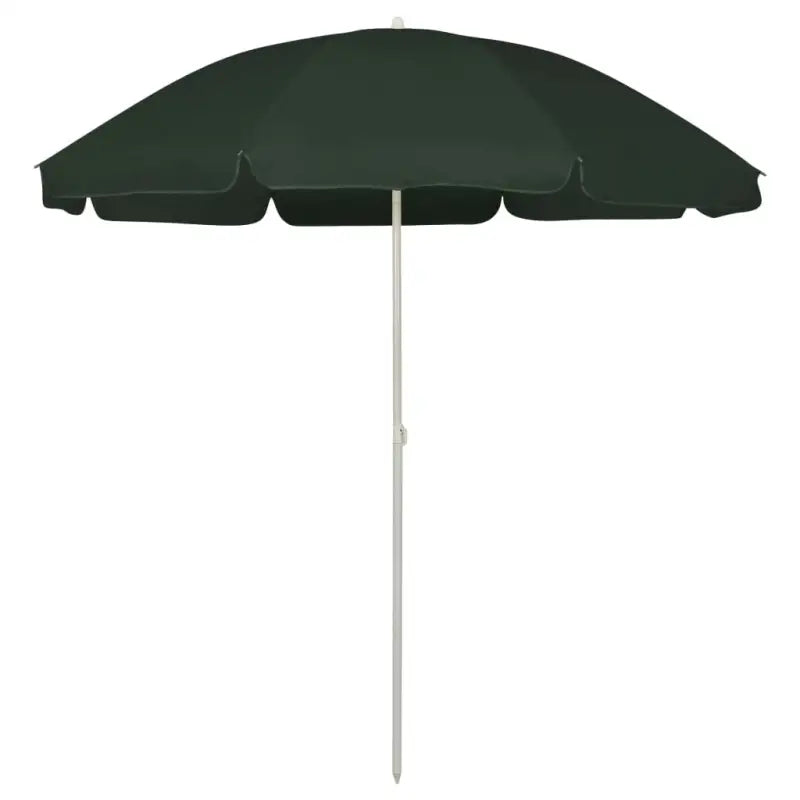 Strandparasol met UV-bescherming en stevige baleinen - Groen / 240 cm / 1 - Parasols en zonneschermen