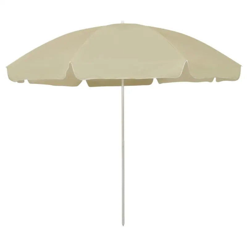 Strandparasol met UV-bescherming en stevige baleinen - zandgeel / 300 cm / 1 - Parasols en zonneschermen