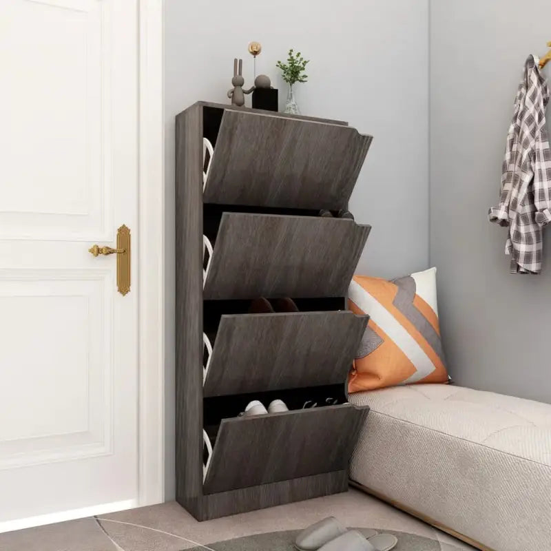 Tijdloze schoenenrek van bewerkt hout voor een georganiseerd interieur - grijs sonoma eikenkleurig / 1 / 136 cm