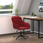 Trendy bureaustoel met verstelbare hoogte armleuning en elegant design - Wijnrood / 1 - Bureaustoelen