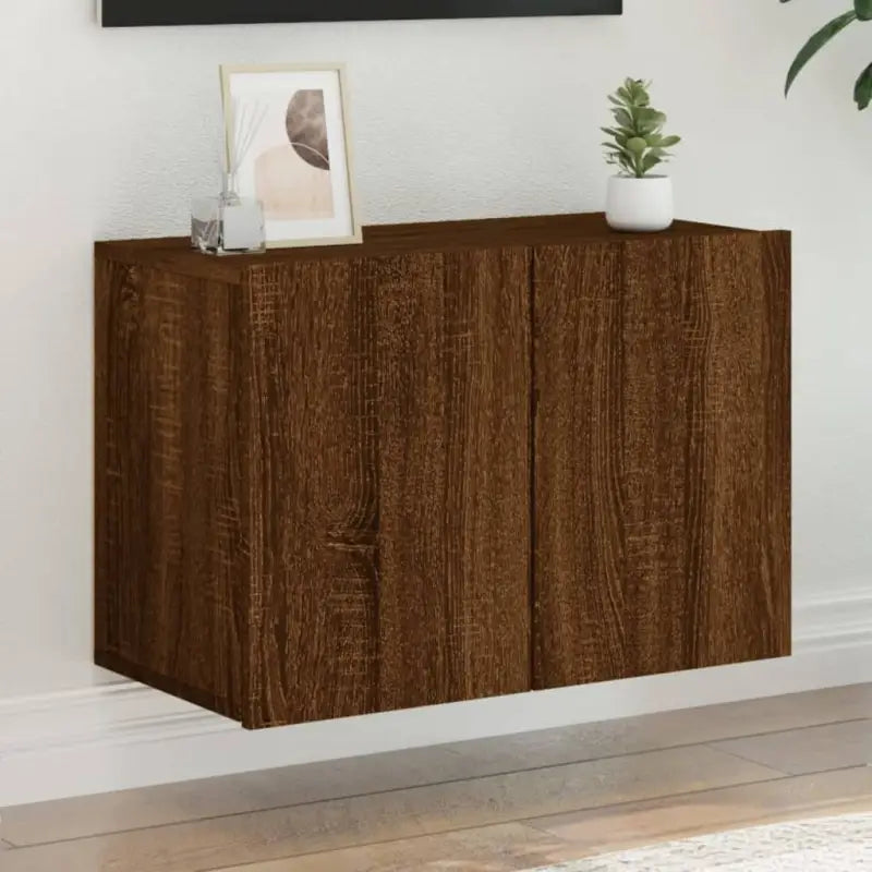 Trendy en duurzame tv-meubel van bewerkt hout - bruin eikenkleur / 1 / 60 cm - Tv-meubels