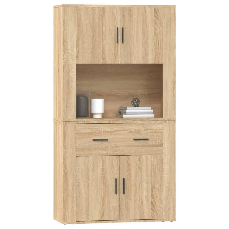 Trendy hoge kast van bewerkt hout met duurzame en stabiele constructie - Dressoirs & buffetkasten