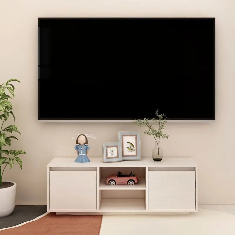 Trendy massief grenenhout TV-meubel voor elegant en duurzaam interieur - Wit / 1 - Tv-meubels