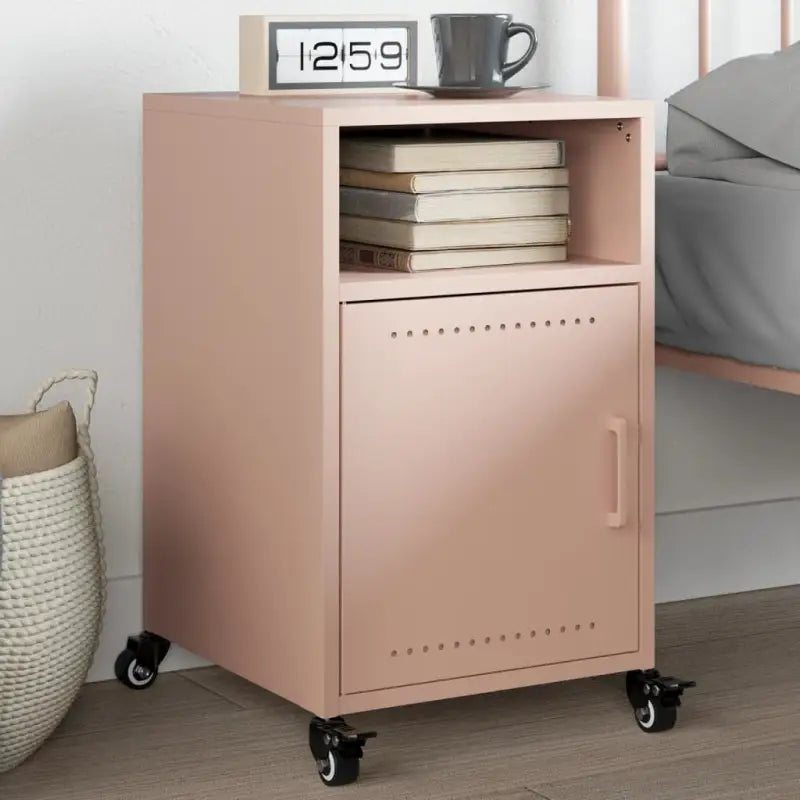 Trendy nachtkastje met stabiel frame van koudgewalst staal - Roze / 1 - Nachtkastjes