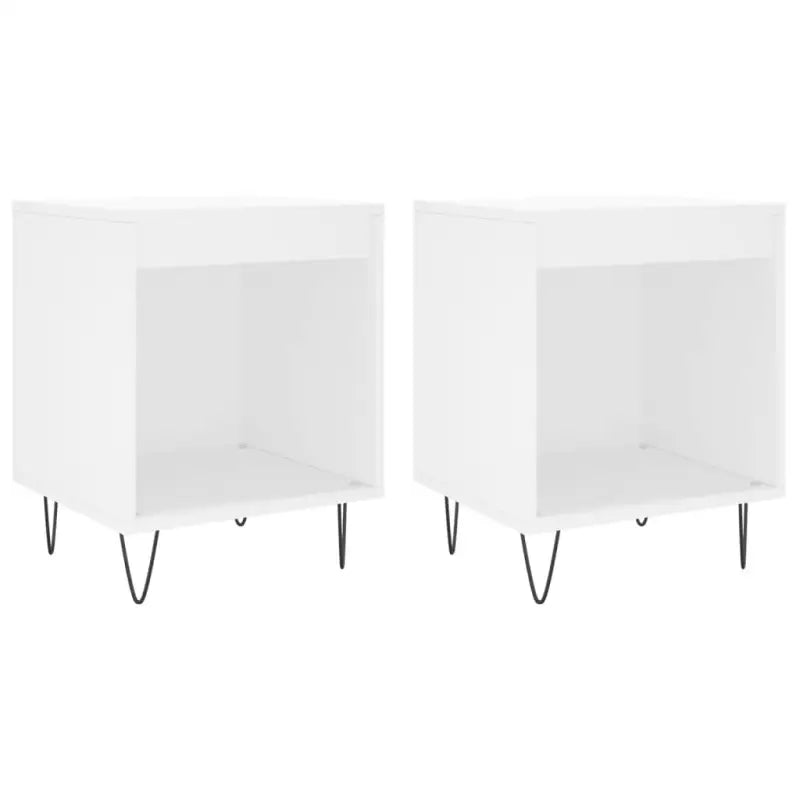 Trendy nachtkastjes van bewerkt hout met metalen poten voor een strak interieur - Nachtkastjes