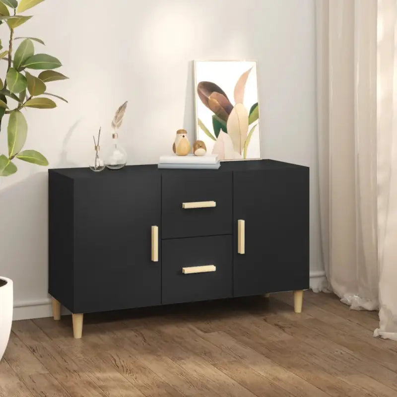 Trendy ontwerp dressoir van bewerkt hout gemakkelijk schoon en stabiel - Zwart / 1 - Dressoirs & buffetkasten