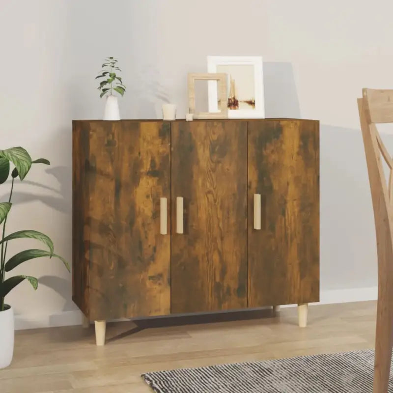 Trendy ontwerp grijs sonoma dressoir gemakkelijk schoon en stevig - Gerookt eiken / 1 - Dressoirs & buffetkasten