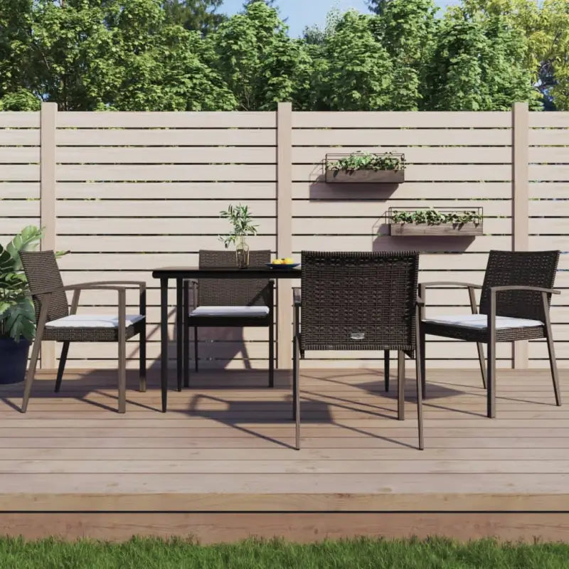 Trendy Poly Rattan Tuinstoelen voor een stijlvolle tuin of terras - Bruin / 4 - Tuinstoelen