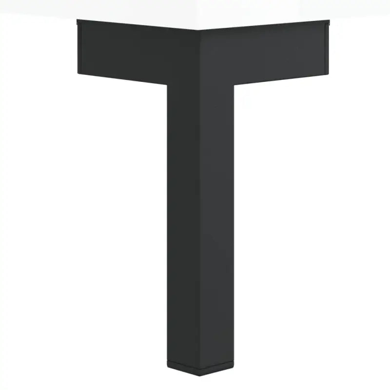 Trendy schoenenrek met ijzeren poten en hoogglans wit bewerkt hout - Schoenenrekken