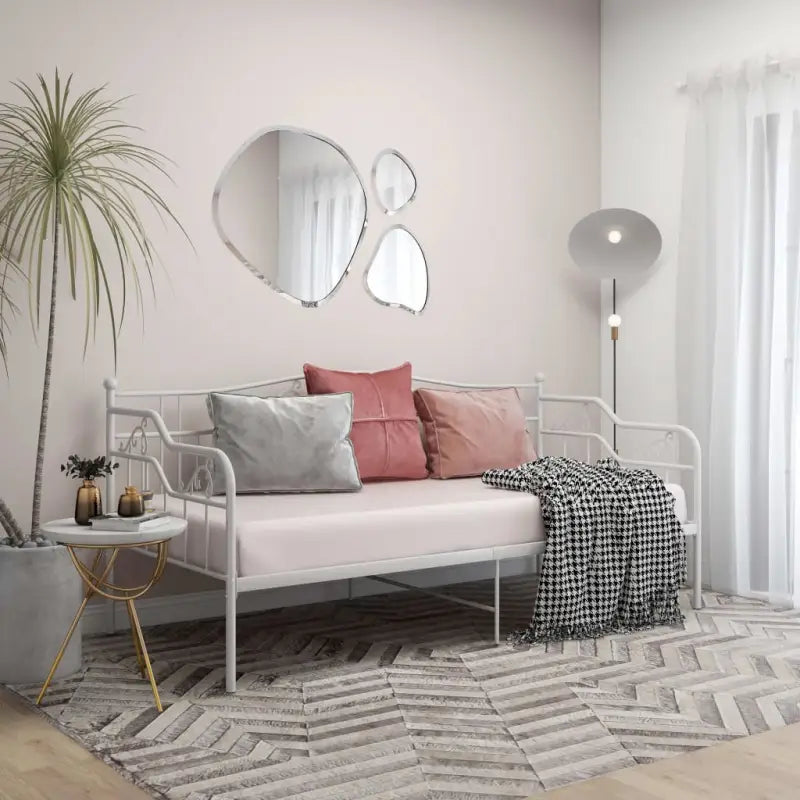 Trendy slaapbank voor extra zitruimte en gastenbed - Wit - Bedden & bedframes