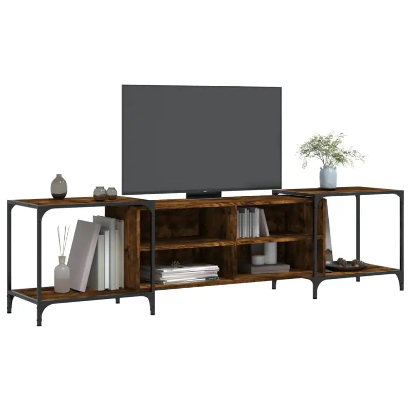 Trendy Tv-meubel met bewerkt hout en metalen frame - Tv-meubels