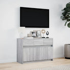 Trendy TV-meubel met LED-verlichting in Grijs Sonoma Eiken - Tv-meubels