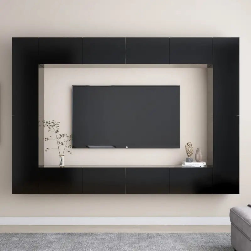Trendy Tv-meubel met muurbevestiging voor een tijdloze uitstraling - Zwart / 1 / 100 cm - Tv-meubels