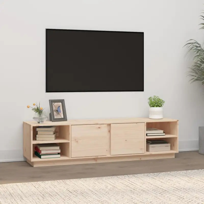 Trendy tv-meubel van massief grenenhout met strak design - Naturel / 1 - Tv-meubels