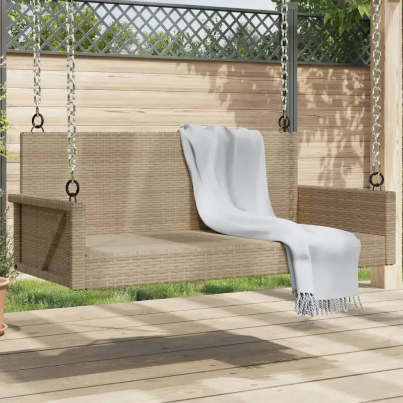 Tuinbank met poly rattan voor ontspanning in de buitenruimte - Beige / 1 / Nee - Tuinbanken