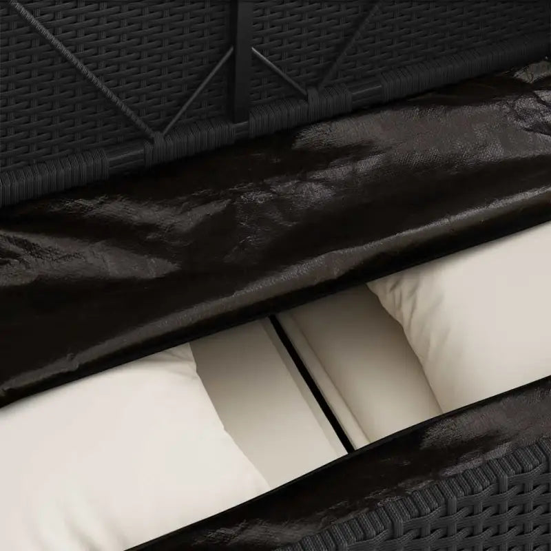 Tuinbank van poly rattan met waterdichte zak voor andere spullen - Tuinbanken