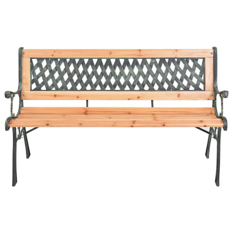 Tuinbankje met massief vurenhout en ijzeren poten als echte blikvanger - Tuinbanken