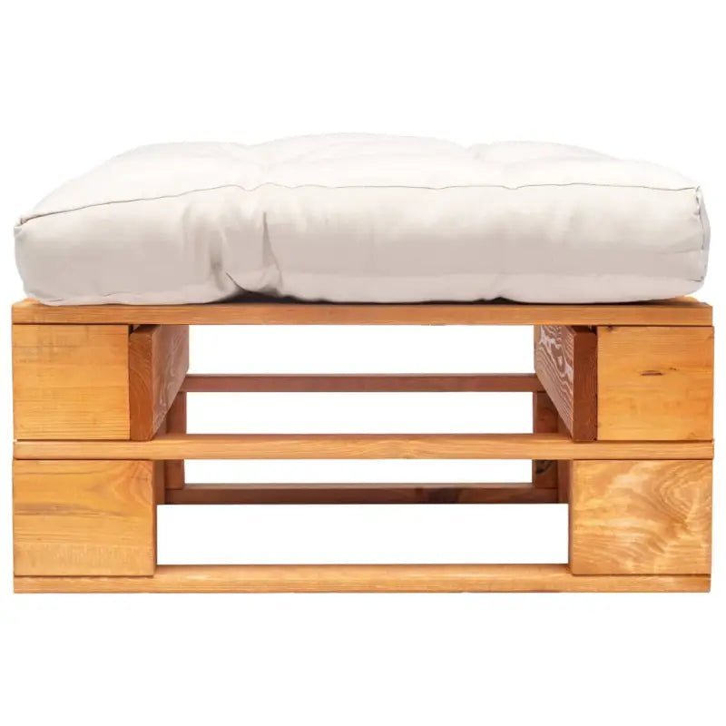 Tuinhoek van geïmpregneerd grenenhout voor rustiek zitplezier - Tuinpoefs