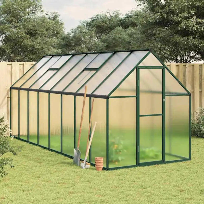 Tuinkas biedt stevige en weerbestendige bescherming voor planten - Groen / 445 x 169 x 195 cm / 1 - Tuinkassen